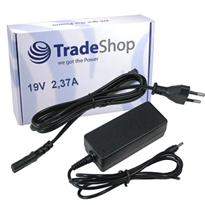 Abbildung von Notebook Laptop Netzteil Ladegerät Ladekabel Adapter 19V/2,37A 3,0mm x 1,1mm inkl. Stromkabel ersetzt ADP 45AW, A13 045N2A, KP.0450H.001, KP.04503.001, A045R016L, 90 XB34N0PW00000Y, 40MHB, MBA1307
