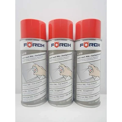Abbildung von FORCH VERKEHRSROT ROT RAL 3020 Lack LACKSPRAY Spray SPRAYDOSE 400ML (6)