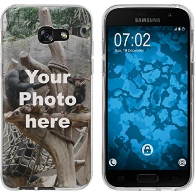 Abbildung von PhoneNatic Case kompatibel mit Galaxy A3 2017 Personalisierte Handyhülle clear zum selbst gestalten eigenem Foto