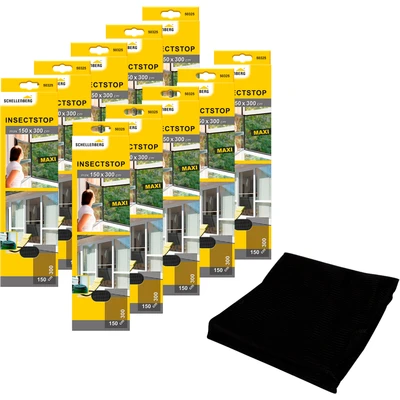 Abbildung von SCHELLENBERG Fliegengitter Gewebe &quot;Maxi 50325&quot;, Insektenschutz und Mückenschutz, 150 x 300 cm, anthrazit, 50325