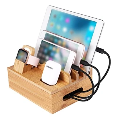 Abbildung von Ladestation für Mehrere Geräte, Handy Docking Holder Desktop Organizer Tablet Uhr Kopfhörer (KEIN USB Ladegerät)