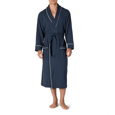 Abbildung von Amazon Essentials Herren Leichter Waffelpiqué Bademantel (erhältlich in Big &amp; Tall), Marineblau, 5XL Große Größen