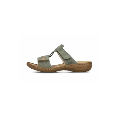Abbildung von Rieker Pantolette flach, Damen, Größe: 37, Green Schuhe