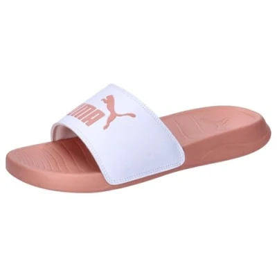 Abbildung von PUMA Unisex Popcat 20 Slide Sandal, White Deeva Peach, 47 EU