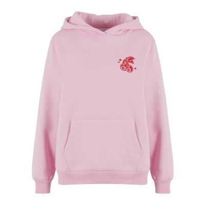 Abbildung von Mister Tee Lucky Cherry Fluffy Kapuzenpullover, Damen, Größe: Large, Softpink