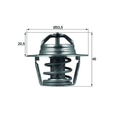 Abbildung von MAHLE ORIGINAL TX 91 89D Kühlwasserthermostat 89 53,5 mit Dichtung RENAULT: Kangoo I, CLIO 1, Scénic 1