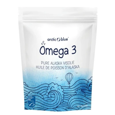Abbildung von Arctic Blue Omega 3 DHA und EPA Fischöl mit große Kapseln 60 St