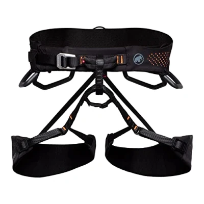 Abbildung von Mammut Herren Comfort Fast Adjust Klettergurt, black safety orange, L