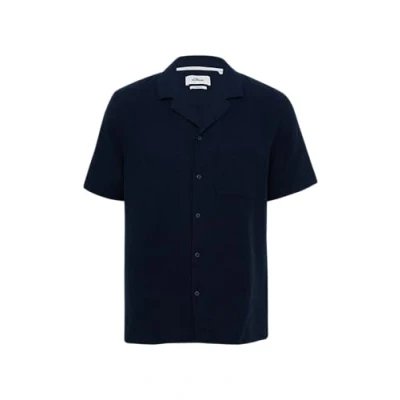 Abbildung von s.Oliver Resort Fit: Baumwollshirt mit Strukturstreifen tiefblau XXL