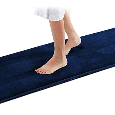 Abbildung von Wolke sieben Memory Schaum Badematte Badteppich rutschfest Badezimmerteppich Badezimmermatte antirutsch Badvorleger Duschvorleger super weich und saugfähig, waschbar (Blau, 43 x 153 cm)