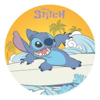 Abbildung von Dekora Tortendeko Für Kindergeburtstage Essbarer Tortenaufleger Stitch 20 cm Diameter Cake Topper aus Esspapier Glutenfrei, Laktosefrei, Ohne Zuckerzusatz Vegetarier Geeignet