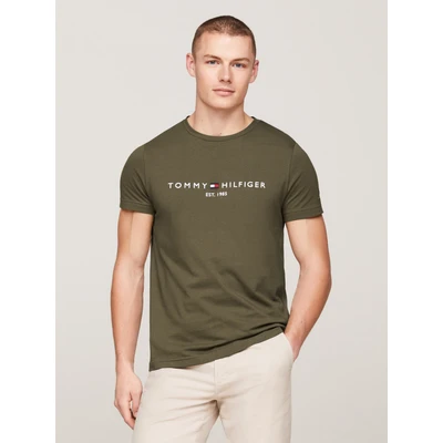Abbildung von Tommy Hilfiger LOGO TEE Tshirt print, Herren, Größe: XXL, Army green