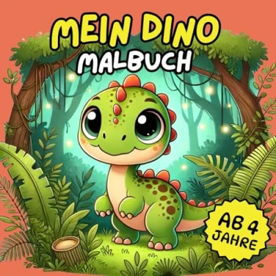 Abbildung von Mein Dino Malbuch.: Lustiges Ausmalbuch für Kinder ab 4 Jahren Perfekt kleine Fans! (Malbücher 4)