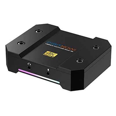 Abbildung von DIGITNOW! Video Capture Card, 4K/2K/1080P 120 FPS HDR Zero Lag Passthrough, Full HD USB 3.0 Game Device,Ultra Low Latency,Plug &amp; Play, Aufnahme und Streaming für PC,PS5,PS4, Xbox,Switch