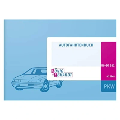 Abbildung von König &amp; Ebhardt und 8610141 Geschäftsbuch / Fahrtenbuch für PKW (A6 quer, Karton Einband, 40 Blatt) hellblau