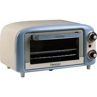 Abbildung von Ariete 3919 Vintage Minibackofen, 10 L Fassungsvermögen, zum Backen oder Erwärmen von Speisen, Temperatur bis 230C, 60 Minuten Timer, Edelstahl Grill, 800W, Doppelverglasung, Himmelblau