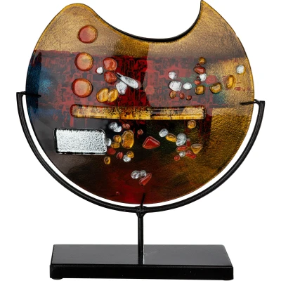 Abbildung von GILDE GLAS art Dekovase Designer Deko abstrakte Vase Dekoobjekt Home Design für Wohnzimmer Schlafzimmer Höhe 38 cm