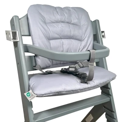 Abbildung von LaLoona Sitzauflage/Hochstuhl Kissen für Safety 1st / Bebeconfort Timba 2 teiliges Sitzkissen, abwaschbar, OEKOTEX Standard 100, maschinenwaschbar Grau beschichtet