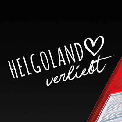 Abbildung von Hellweg Druckerei Helgoland verliebt Herz Insel Nordsee Liebe Car Auto Aufkleber Sticker Heckscheibenaufkleber