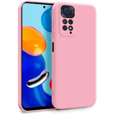 Abbildung von MyGadget Hülle für Xiaomi Redmi Note 11 11s Zweilagige Handyhülle mit Kameraschutz Cover Innenfutter &amp; Silikon außen Rosa