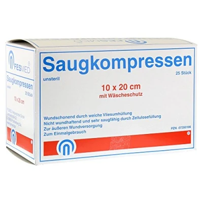 Abbildung von Saugkompressen Unsteril 10x20 cm 25 St