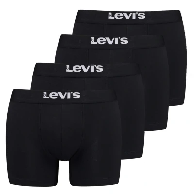 Abbildung von Levi&#039;s MEN Solid Basic Boxer Brief 4 PACK Boxerbriefs, Herren, Größe: XL, Black