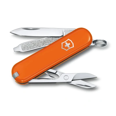 Abbildung von Victorinox Schweizer Taschenmesser, Klein, Classic SD, Multitool, Swiss Army Knife mit 7 Funktionen, Klinge, Nagelfeile, Schraubendreher