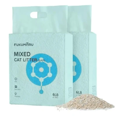Abbildung von FUKUMARU Tofu Katzenstreu 5.4kg, schnell klumpendes mit super saugfähigem Material, sofort absorbierend, staubfreies, geringe Spurenbildung, spült in der Toilette，Geruchskontrolle