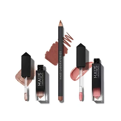 Abbildung von HAUS LABORATORIES By Lady Gaga: OF COLLECTIONS Make Up Set Mit Tasche, Flüssigem Lidschatten, Lipliner Stift Und Lipgloss In 9 Sets, Vegan Tierversuchsfrei 3 Teiliges Spar
