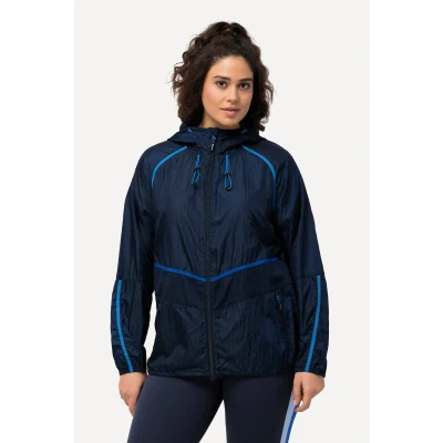 Abbildung von Ulla Popken Regenjacke / wasserabweisende Jacke, Damen, Größe: 50/52, Navy blue