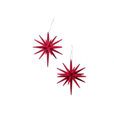 Abbildung von Boltze Tove Stern rot 14cm 2tlg