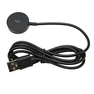Abbildung von Ladestation Kompatibel mit Fossil Gen 1 2 3, Magnetisches Smart Watch Ladegerät Smartwatch USB Ladekabel, Kabel für Q Marshal (Schwarz)