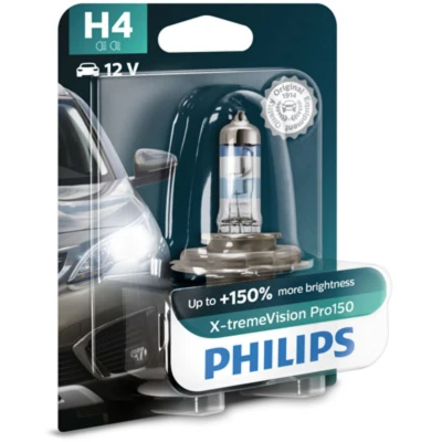 Abbildung von PHILIPS 12342XVPB1 Glühlampe, Fernscheinwerfer H4 12V 60/55W Halogen VOLKSWAGEN: Polo V Schrägheck, Multivan 5 (7HM, Caddy 3 Kombi