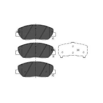Abbildung von KAVO PARTS KBP 3023 Bremsbelagsatz mit akustischer Verschleißwarnung HYUNDAI: Santa FE 2, 3, Grand Fé, KIA: SORENTO Mohave / Borrego