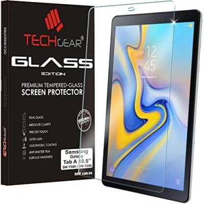 Abbildung von TECHGEAR Schutzfolie kompatibel mit Galaxy Tab A 10.5 Zoll (SM T590 / SM T595) Anti Kratzer Schutzabdeckung Samsung