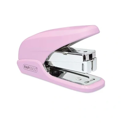 Abbildung von Rapesco 1337 X5 Mini Less Effort Heftgerät, 20 Blatt Heftleistung, Rosa
