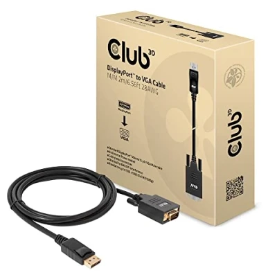 Abbildung von Club 3D CAC 1012 DisplayPort™ auf VGA Kabel St./St. 2m 28AWG