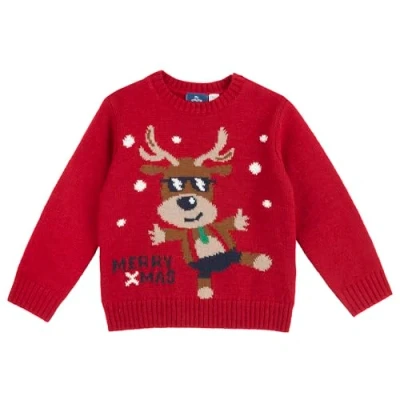 Abbildung von chico Unisex Kinder Weihnachtsstrickpullover Hose, Rot (4), 9M