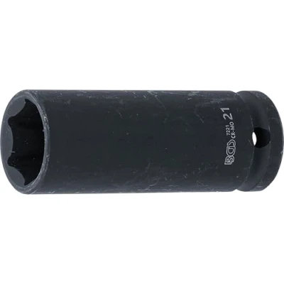 Abbildung von BGS 7221 Kraft Steckschlüssel Einsatz Sechskant, tief 12,5 mm (1/2&quot;) SW 21