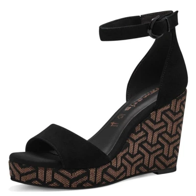 Abbildung von Tamaris Plateausandalette, Damen, Größe: 39, Black Schuhe
