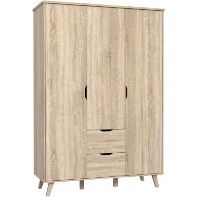Abbildung von FORTE Drehtürenschrank Vankka, OTTOs Choice, Kleiderschrank, viel Stauraum, (B/H/T ca.140x200x52cm) Made in Europe,mit Einlegeböden+Kleiderstange+Schubladen,grifflos