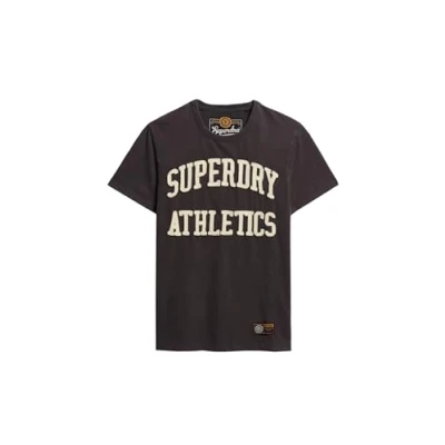 Abbildung von Superdry Vintage Athletic Short Sleeve Tshirt print, Herren, Größe: Large, Dark grey green