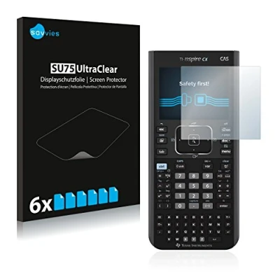 Abbildung von Savvies 6 Stück Schutzfolie für Texas Instruments Nspire CX CAS Displayschutz Folie Ultra Transparent