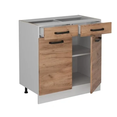 Abbildung von Vicco Küchenunterschrank R Line, Goldkraft Eiche, 80 cm ohne Arbeitsplatte