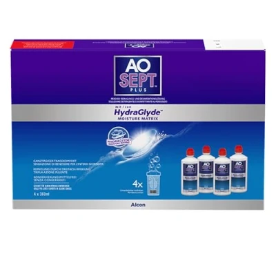 Abbildung von Aosept plus Hydraglyde Lösung 4X360 ml