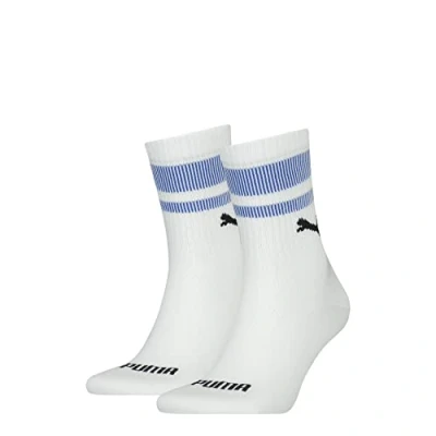 Abbildung von PUMA Unisex New Heritage Short Crew Hosiery, White Benjamin Blue, 43/46