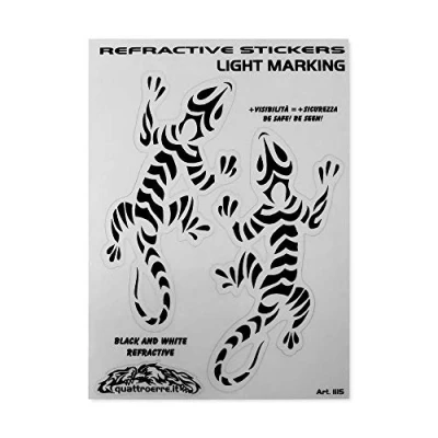 Abbildung von 4R Quattroerre.it 1115 Reflektierende Aufkleber, Gecko, 9.5 x 12 cm