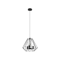 Abbildung von Eglo 43845 Hängeleuchte TARLE Stahl schwarz E14 3X40W H:110cm Ø44.5cm dimmbar