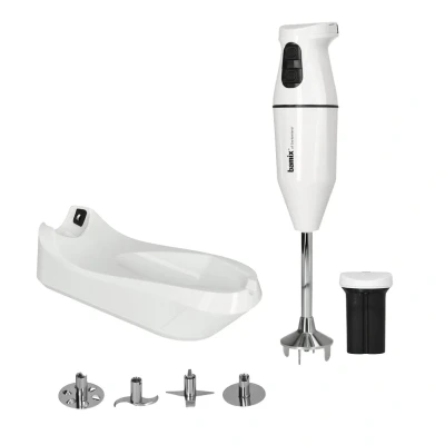 Abbildung von Bamix kabelloser Stabmixer / Küchenmaschine 3 Geschwindigkeiten Cordless Plus Weiß