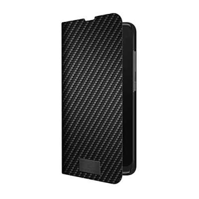 Abbildung von Black Rock Booklet Carbon Hülle Case Passend für Samsung Galaxy A41 I Handyhülle, 360 Grad Schutzhülle, TPU, Fiber Cover (Schwarz)